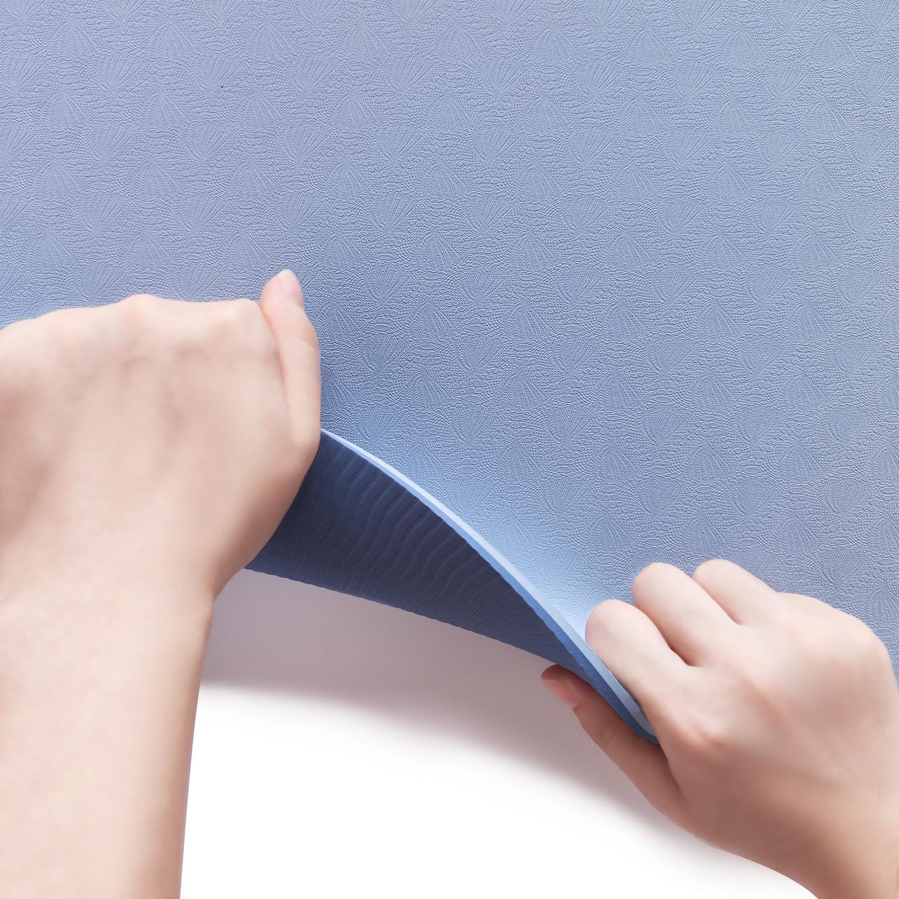 Коврик для фитнеса и йоги Gemini Pro GE-6DBGY TPE/TC 6 мм (14729318) - фото 4