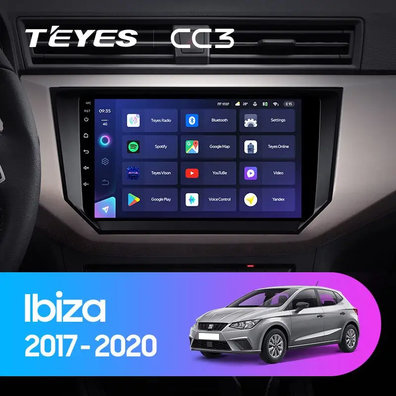 Автомагнітола штатна Teyes для Seat Ibiza 2017-2020 Android СС3 6/128G 360° - фото 3