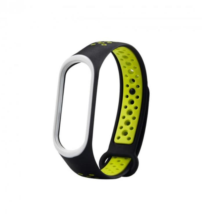 Ремешок для фитнес браслета Xiaomi Mi Band 3/4 Sport Black/Green (000047142)