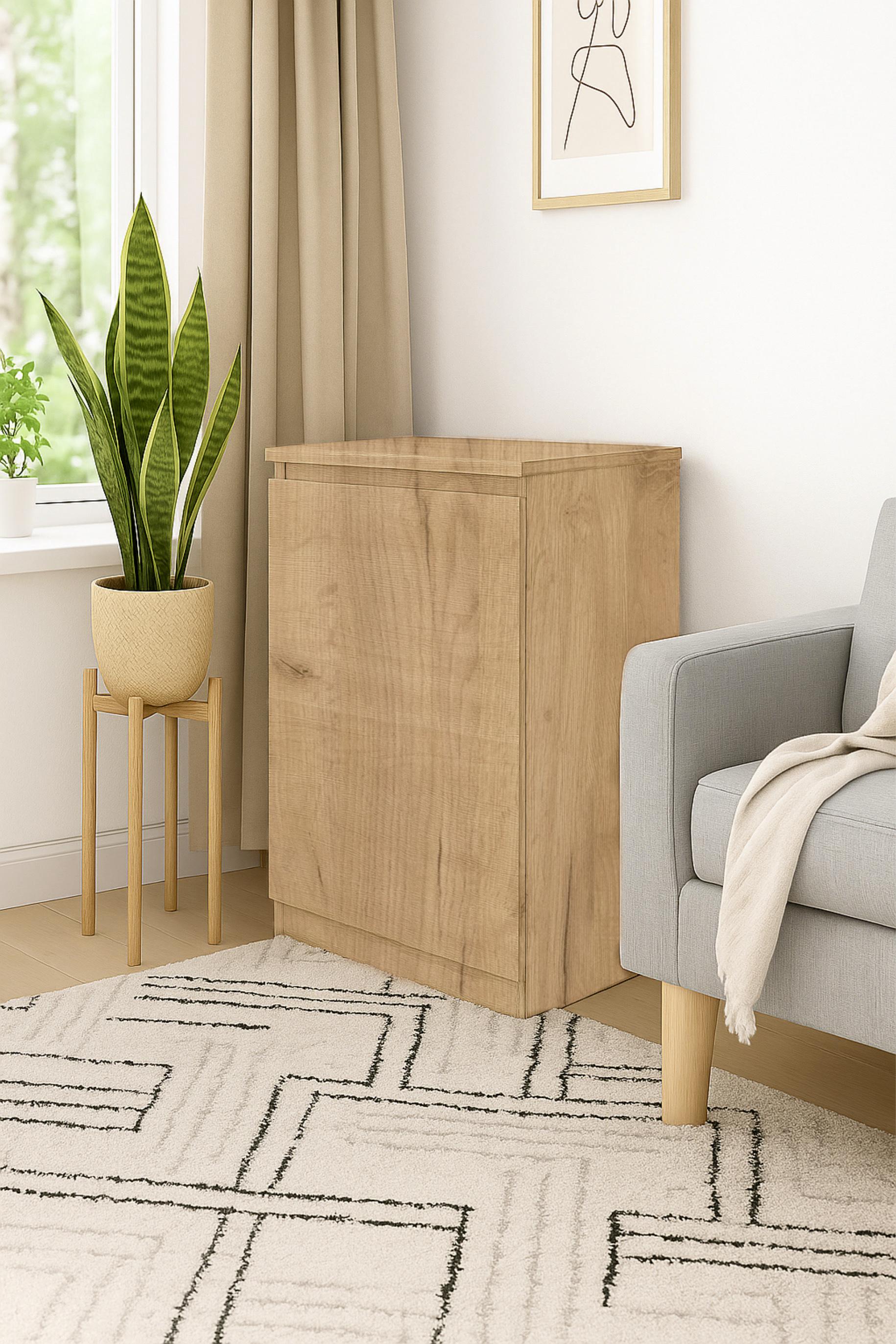 Тумба приліжкова MEBEX 50х40х77,4 см Дуб Крафт (VS3D500DC) - фото 1 Тумба приліжкова MEBEX 50х40х77,4 см Дуб Крафт (VS3D500DC) - фото 1