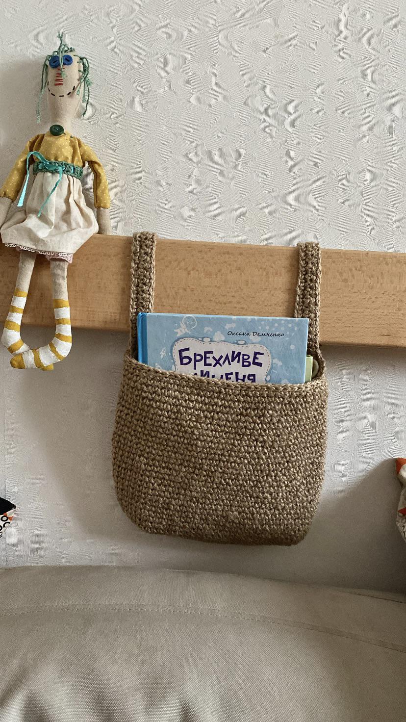 Підвісний кошик-органайзер із джута Svetla.jute ручної роботи (JUTE0074) - фото 2 Підвісний кошик-органайзер із джута Svetla.jute ручної роботи (JUTE0074) - фото 2