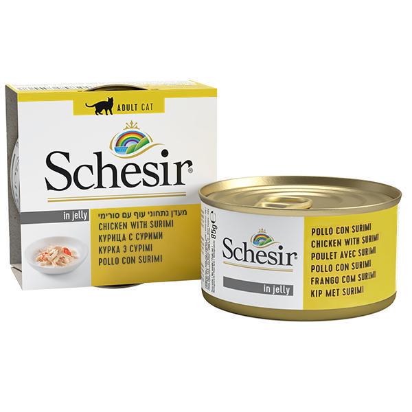 Корм влажный Schesir Chicken Surimi 85 г