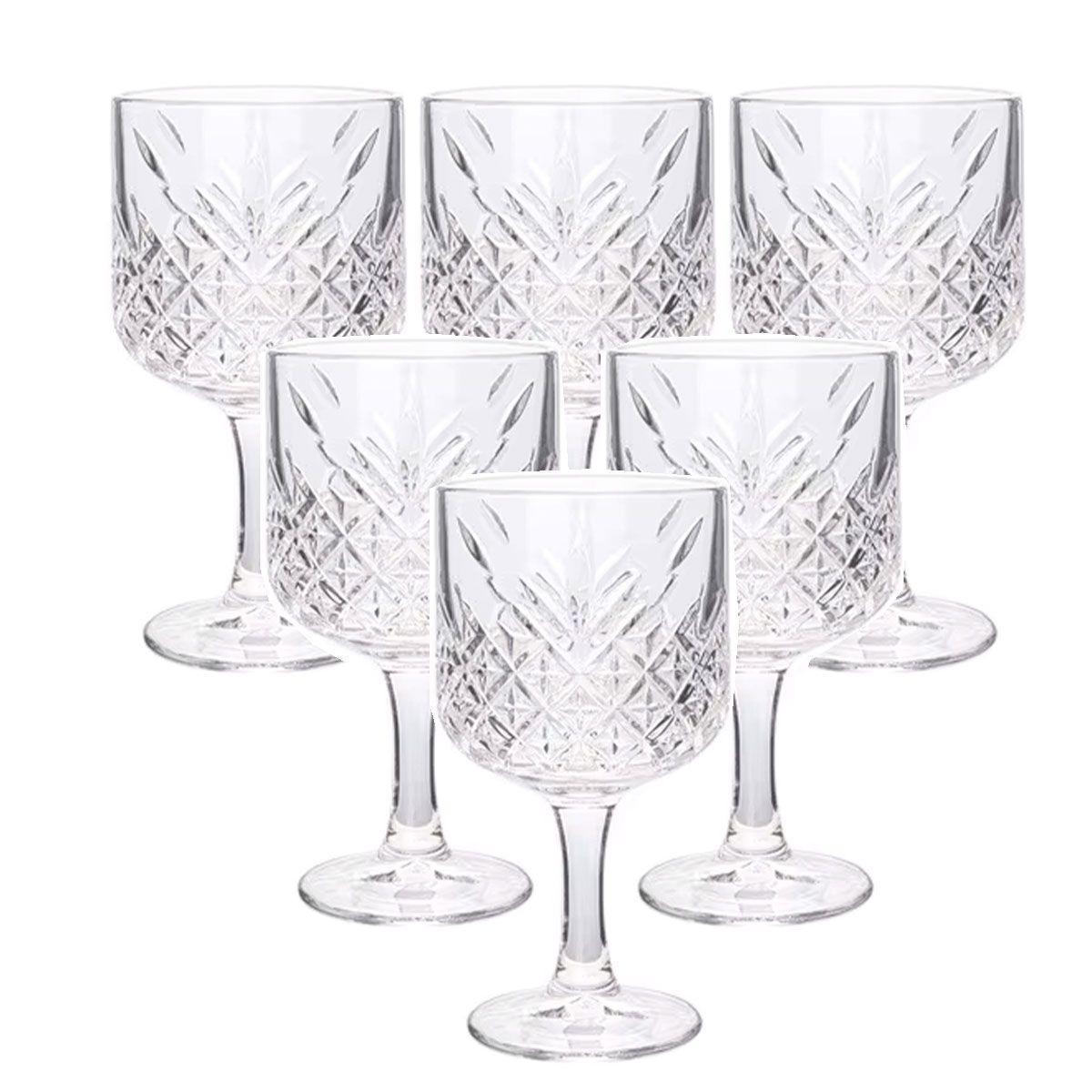 Бокалы для вина на высокой ножке для вина 6 шт. 400 мл Прозрачный (HP-YH-44)