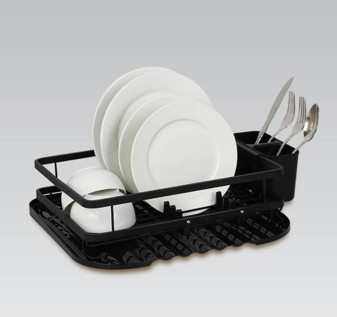 Сушарка для посуду Maestro MR-1024 з піддоном 40x36,5x15 см Чорний (20924587)