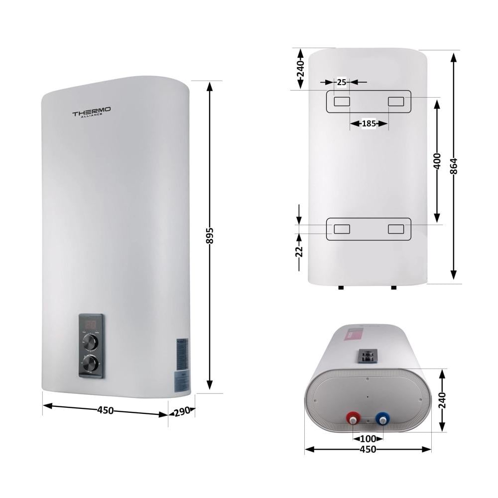 Водонагрівач бойлер Thermo Alliance DT50V20GPD-D/2 електричний плоский вертикальний сухий 50 л (26448269) - фото 9 Водонагрівач бойлер Thermo Alliance DT50V20GPD-D/2 електричний плоский вертикальний сухий 50 л (26448269) - фото 9