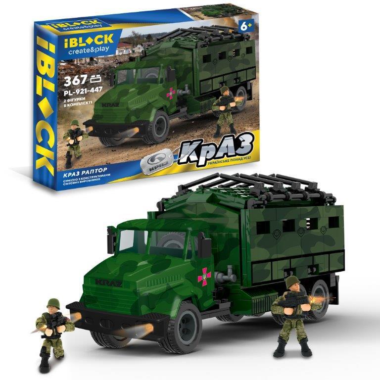 Конструктор Iblock військова машина Краз Раптор 367 деталей (PL-921-447)
