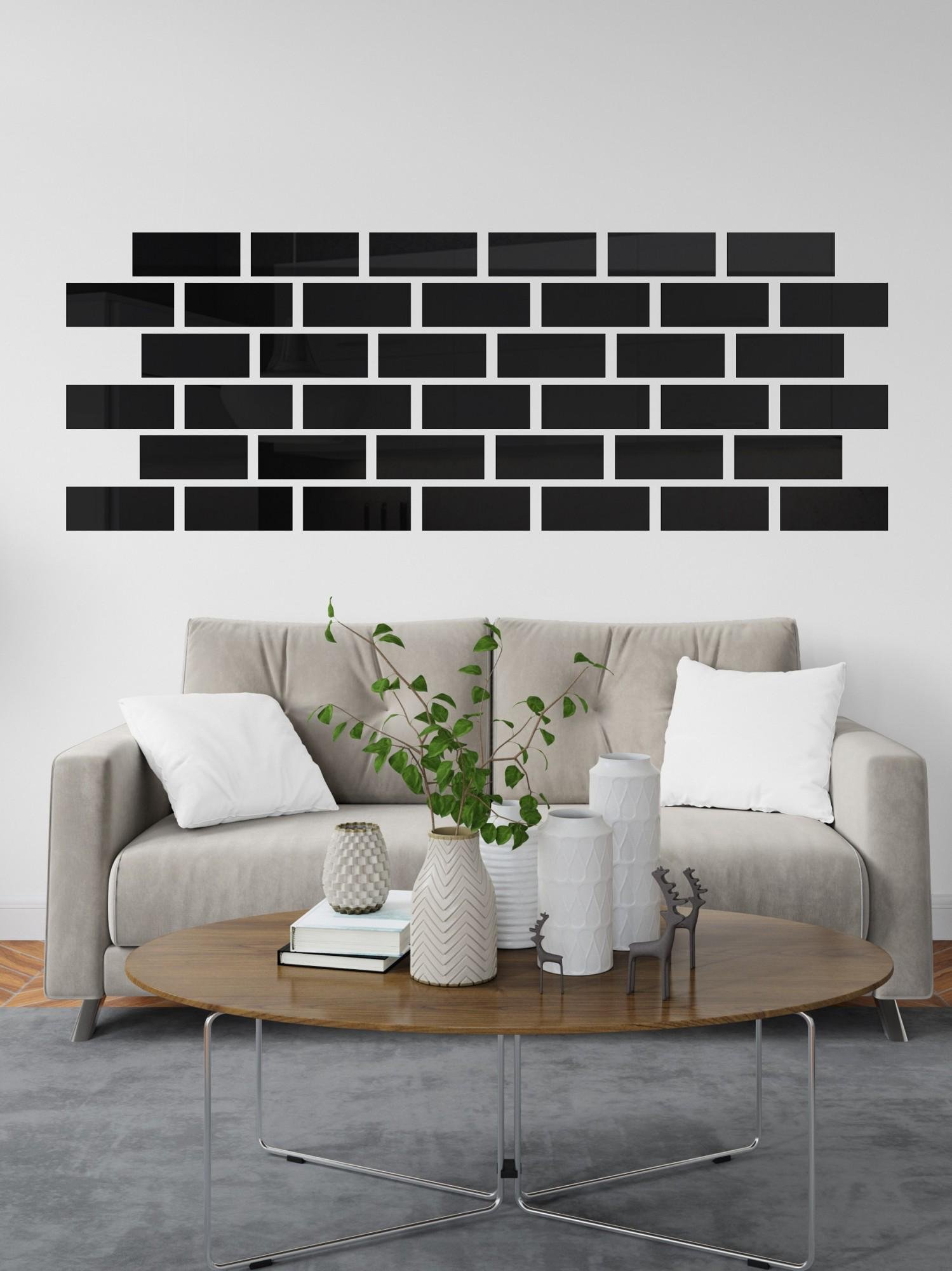 Наклейка интерьерная Слиток на стену 15х6 см 18 шт. Черный (21994105) Наклейка интерьерная Слиток на стену 15х6 см 18 шт. Черный (21994105)