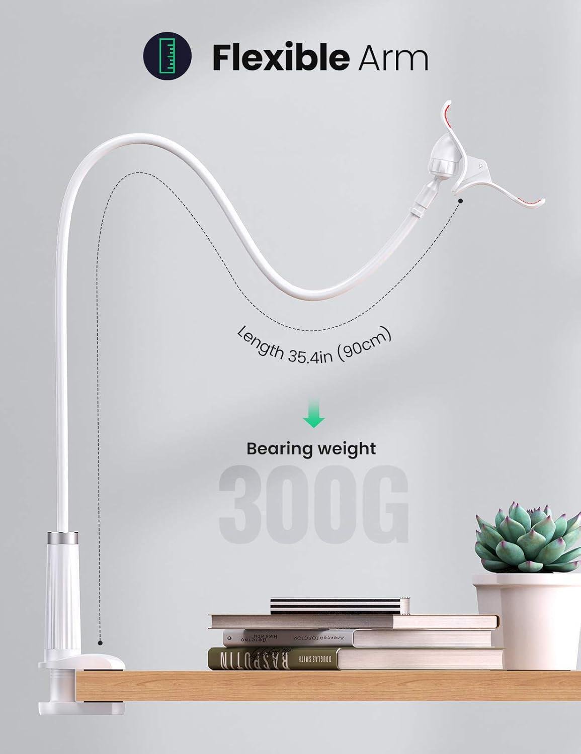 Держатель гибкий Ugreen 90 4–11" 360° Белый (20113) - фото 2