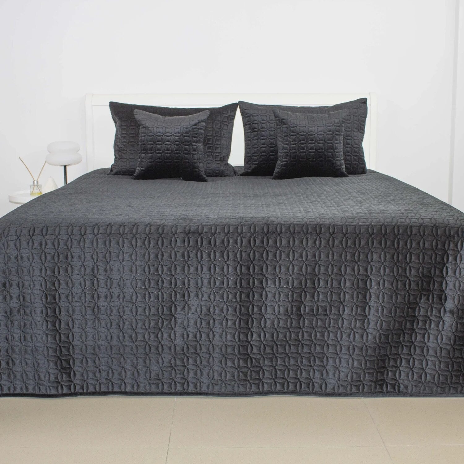 Покривало велюрове ТЕП Velour Мозаїка 240x260 см Чорний (12560) Покривало велюрове ТЕП Velour Мозаїка 240x260 см Чорний (12560)