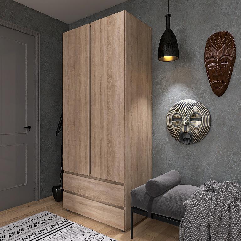 Шафа Everest Лайт ШЛ-2 900х500х2080 мм Сонома (11150) - фото 5 Шафа Everest Лайт ШЛ-2 900х500х2080 мм Сонома (11150) - фото 5