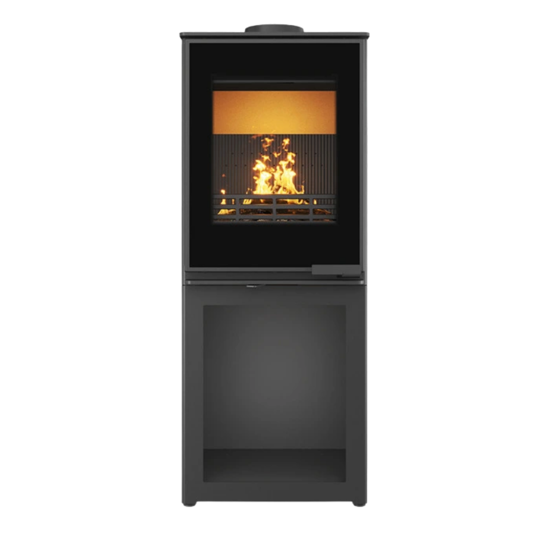 Печь-камин на дровах стальная KAWMET HARITA S15i L-box Decor 6,5 кВт (WS15i-LBox-Decor)