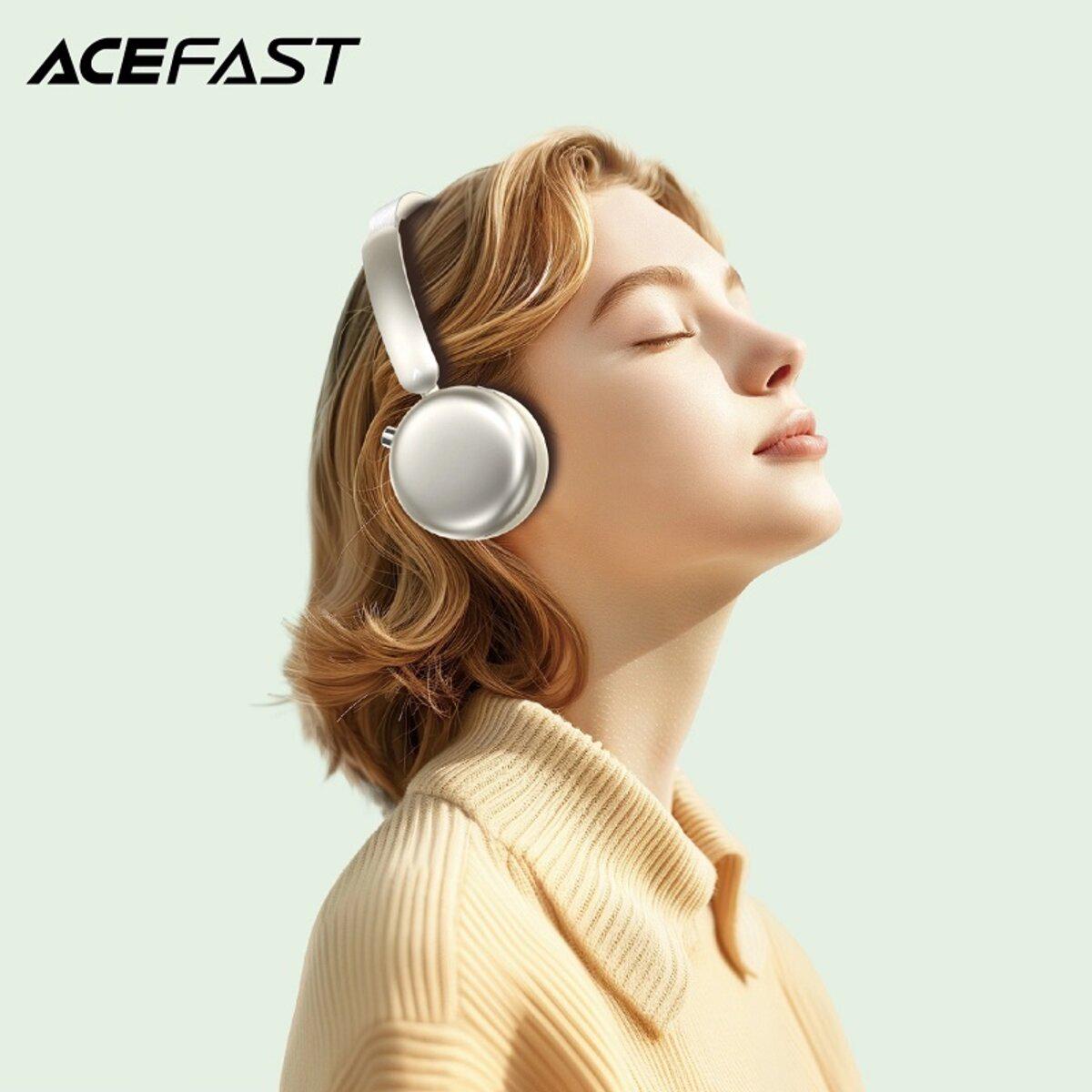 Навушники бездротові ACEFAST H8 Active Noise Cancelling Wireless Headset BT5.4 500 mAh Silver (6974316284291) - фото 5 Навушники бездротові ACEFAST H8 Active Noise Cancelling Wireless Headset BT5.4 500 mAh Silver (6974316284291) - фото 5