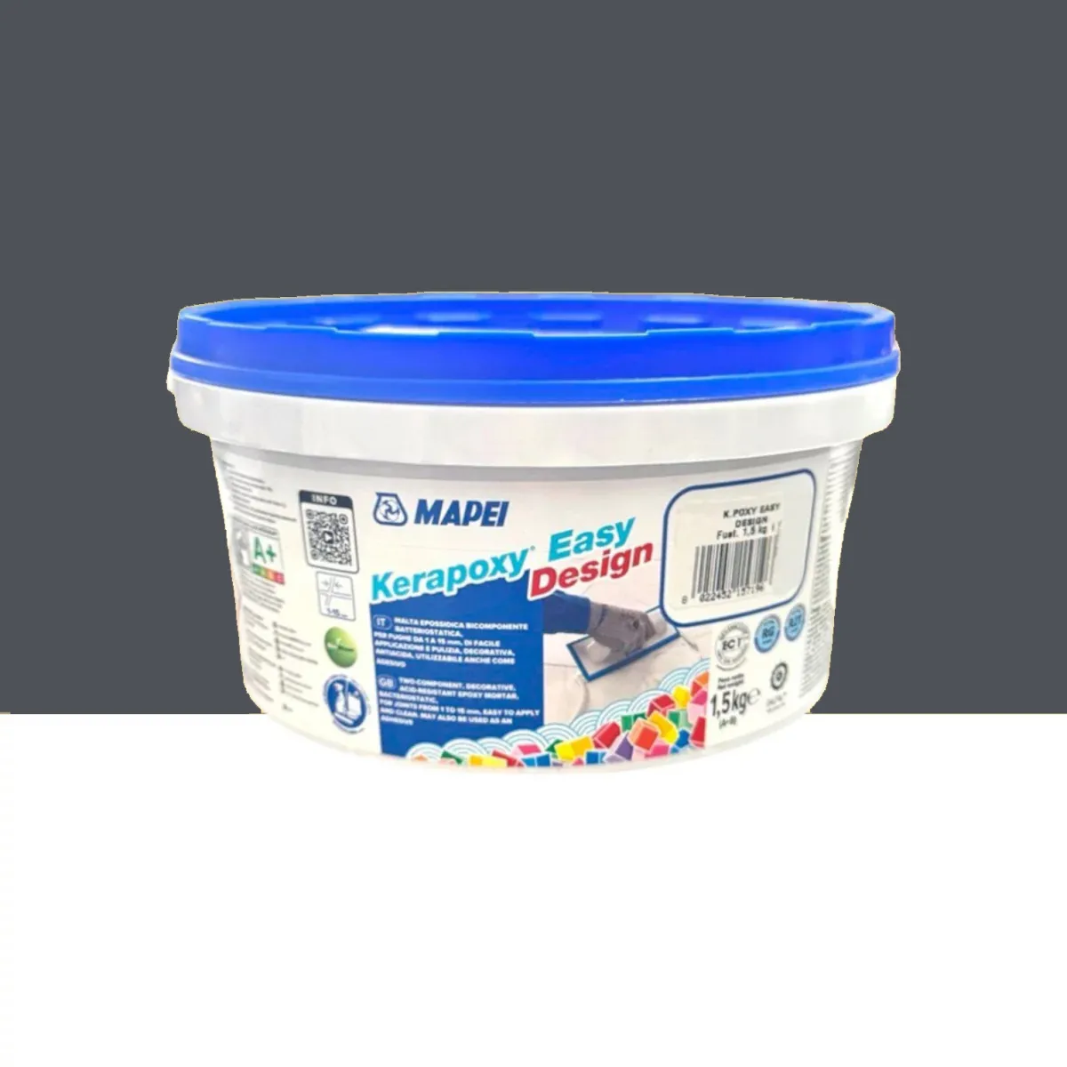 Фуга эпоксидная для швов Mapei KERAPOXY EASY DESIGN 1,5 кг №114 Антрацит