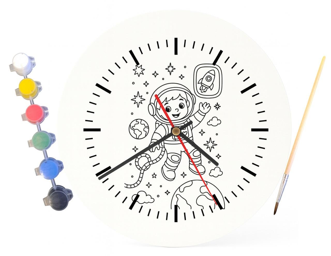 Детский набор для творчества часы раскраска В открытом космосе 30 см (Г0056) - фото 4 Детский набор для творчества часы раскраска В открытом космосе 30 см (Г0056) - фото 4