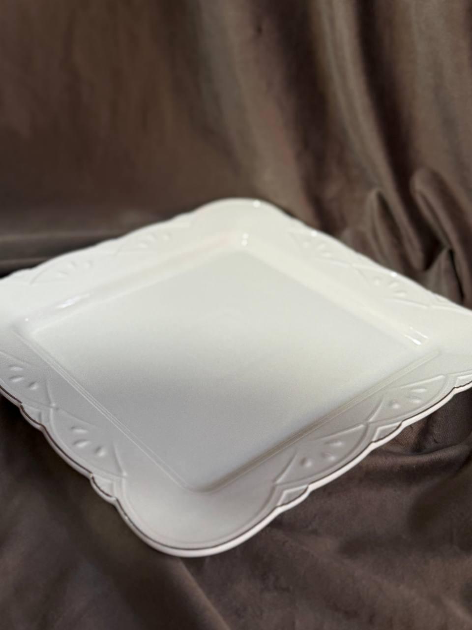 Тарелка обеденная YIWU HP-20-32 керамическая 25,5 см Белый (HP-20-32) - фото 2