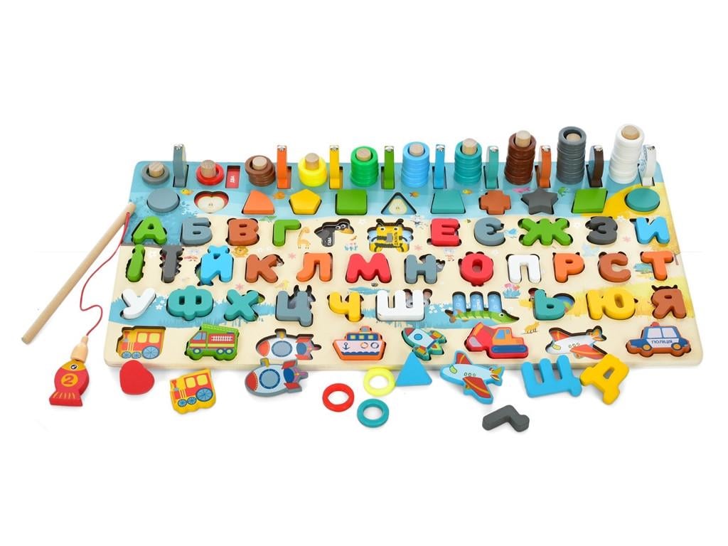 Учебная дощечка TREE TOYS MD 1697 Путешественник азбука/магнитная рыбалка/вкладыши (2337)