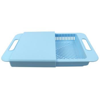 Корзина для раковины для мытья фруктов и овощей Синяя (TM-14445) - фото 2 Корзина для раковины для мытья фруктов и овощей Синяя (TM-14445) - фото 2