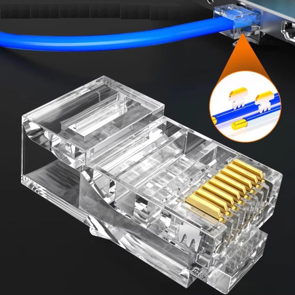 Коннектор проходной RJ-45 многожильный обжимной для крученой и цельной жилы Cat 5e (000000180) - фото 9 Коннектор проходной RJ-45 многожильный обжимной для крученой и цельной жилы Cat 5e (000000180) - фото 9