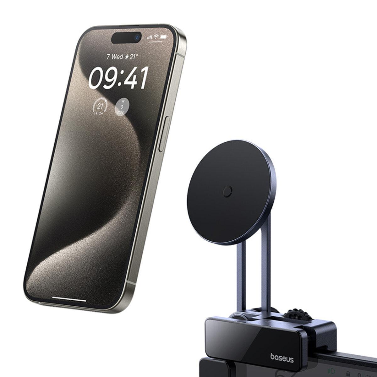 Автотримач для телефона Baseus MaxView Magnetic Car Mount In-Vehicle Infotainment Screen Space Grey (C40180701813-00) - фото 15 Автотримач для телефона Baseus MaxView Magnetic Car Mount In-Vehicle Infotainment Screen Space Grey (C40180701813-00) - фото 15