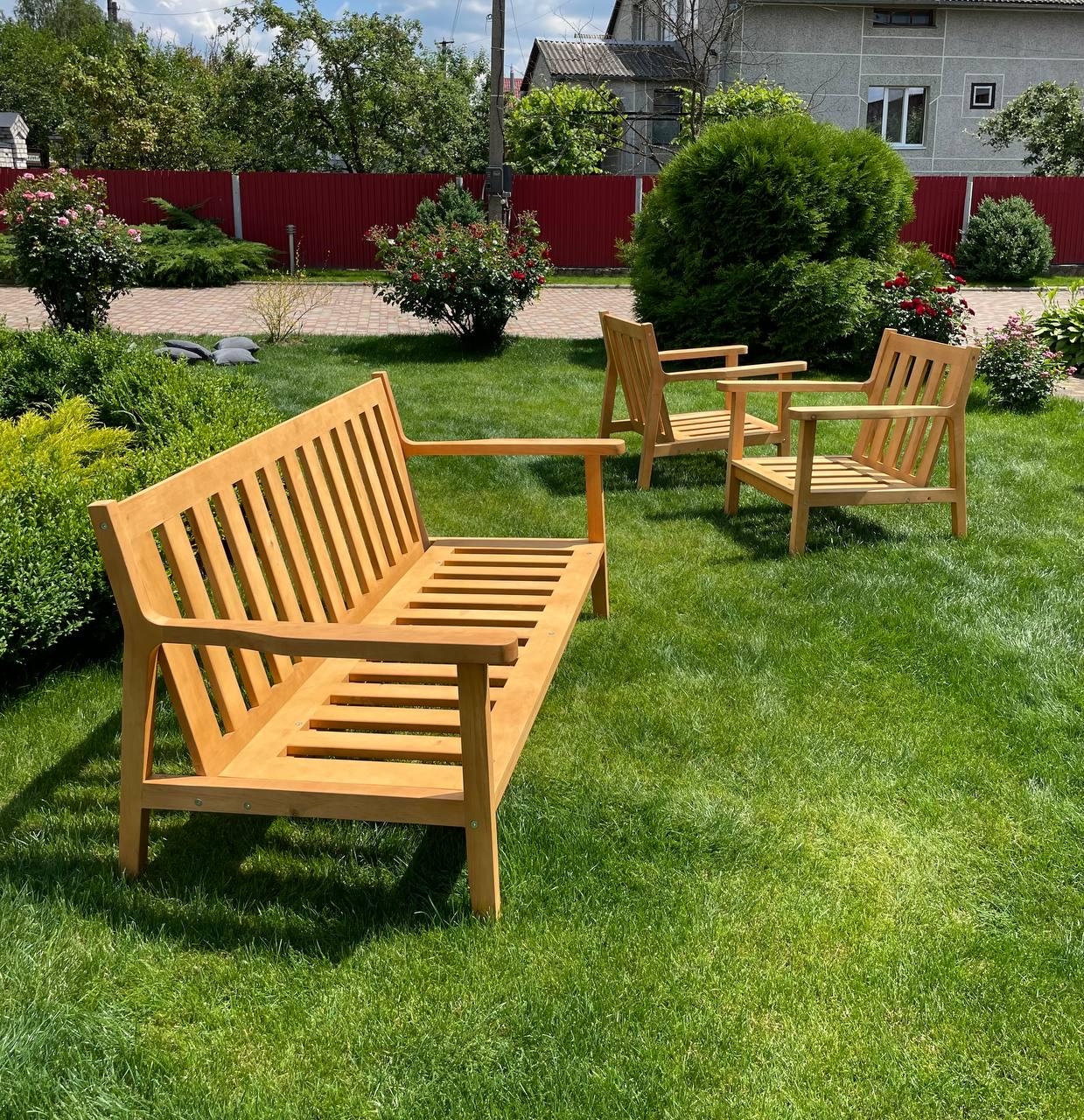 Комплект садових меблів диван/стіл/2 крісла Сірий (11003) - фото 5 Комплект садових меблів диван/стіл/2 крісла Сірий (11003) - фото 5