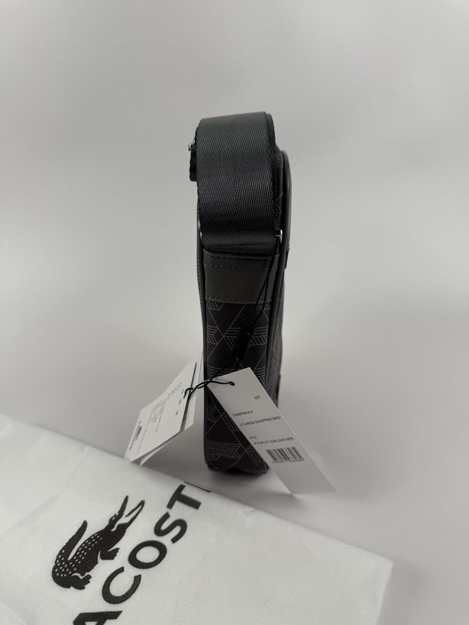 Барсетка Lacoste через плечо монограммная Серый - фото 9 Барсетка Lacoste через плечо монограммная Серый - фото 9