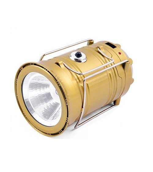 Фонарь кемпинговый аккумуляторный 5700T 5LED solar panel Gold