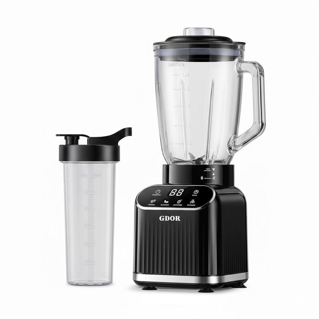 Блендер стаціонарний GDOR 1200W зі скляною чашею та дорожнім стаканом (32154960)