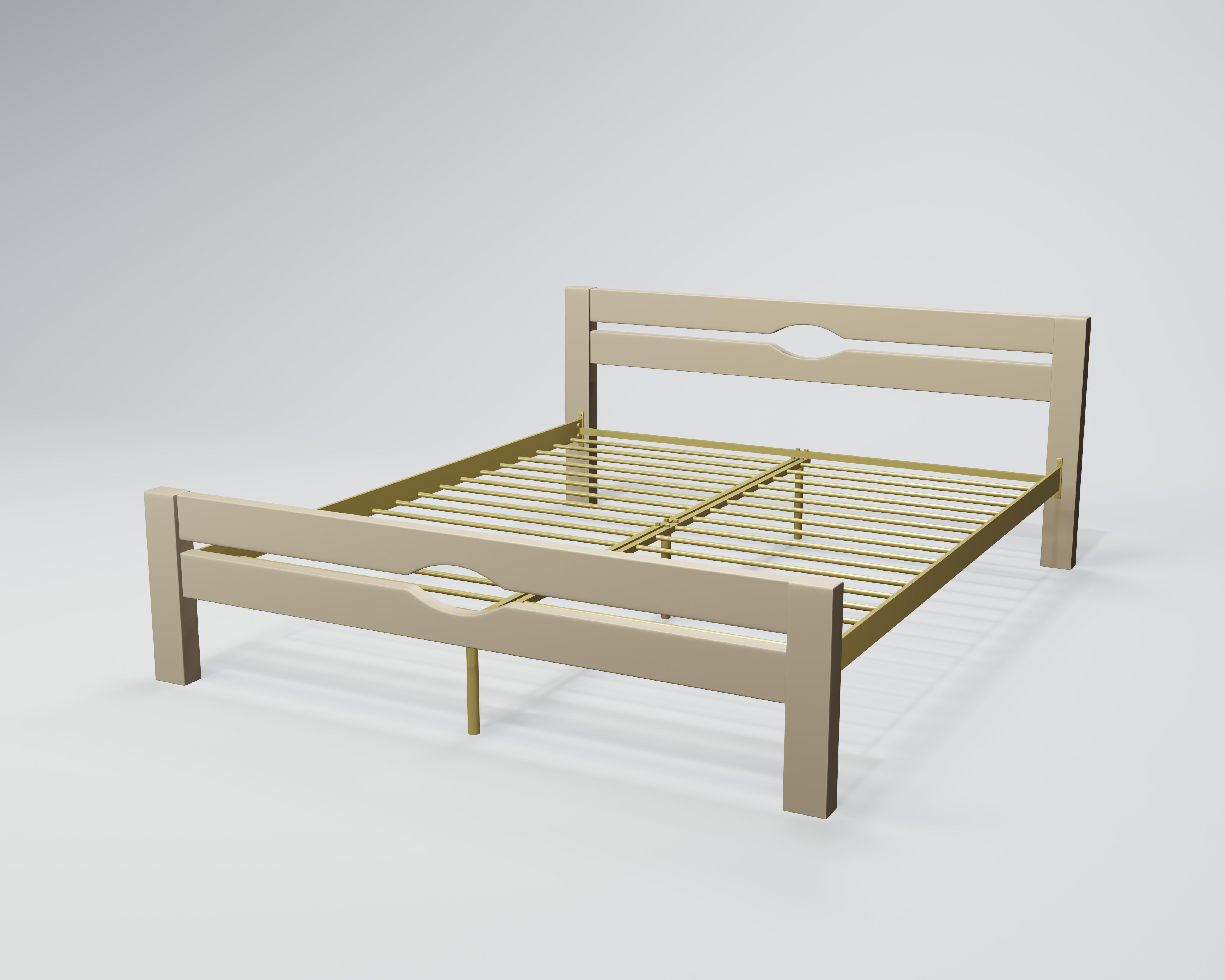 Кровать металлическая Секвойя 140x200 см Золотой
