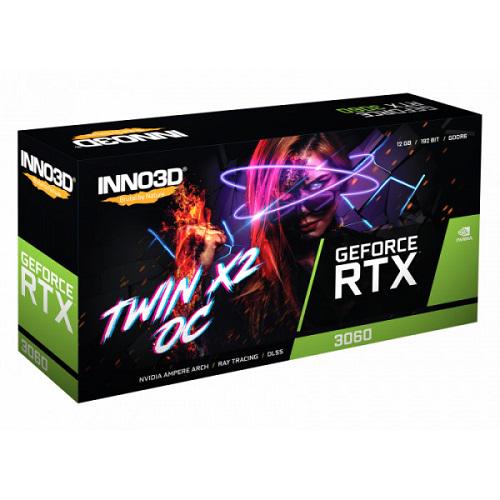 Відеокарта Inno3D GeForce RTX3060 Twin X2 OC LHR 12 Гб GDDR6 192 bit (N30602-12D6X-11902120H) - фото 3