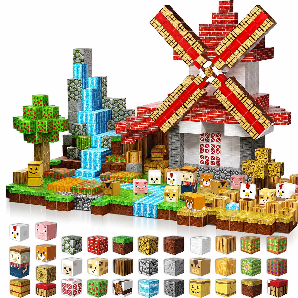 Конструктор магнитный Minecraft Мельница 150 шт. (Mk001065)