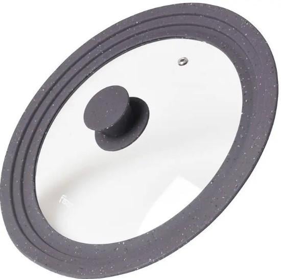 Крышка Fissman Triplex 24, 26, 28 см Темно-серый (9948)