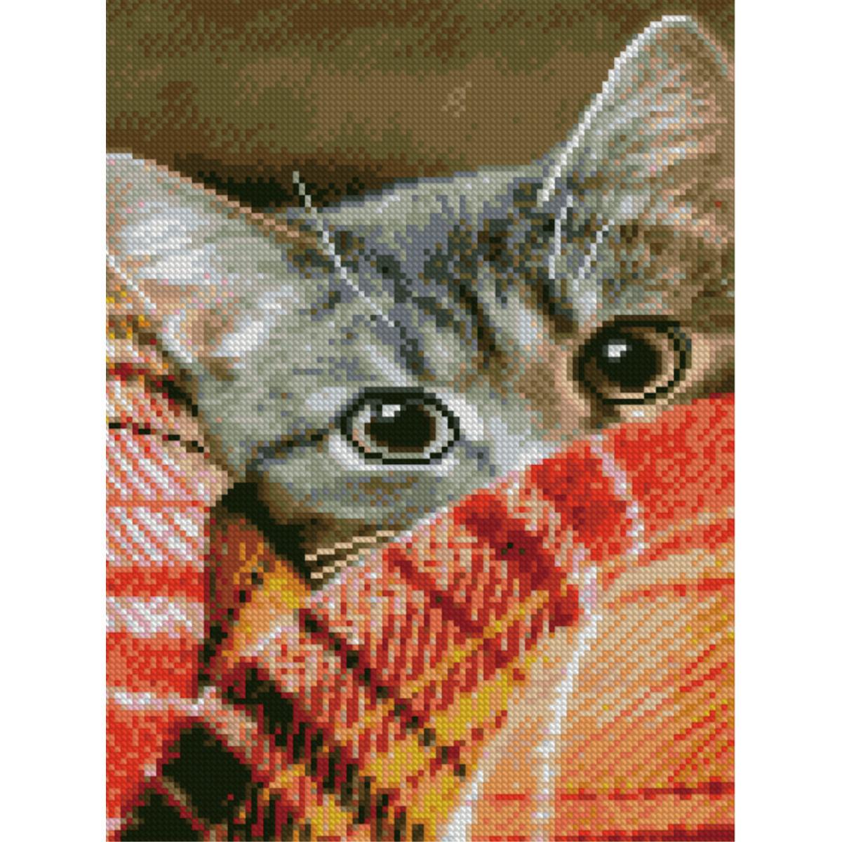 Алмазная мозаика Strateg Уютные глаза 30х40 см (Str-HX130)