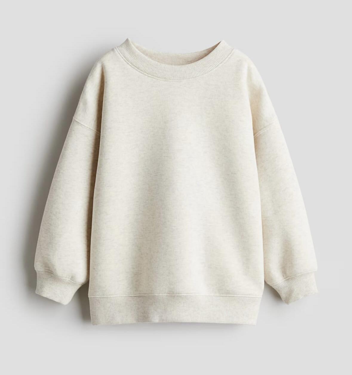 Свитшот детский утепленный H&M 98-104 см Бежевый (423567) - фото 1 Свитшот детский утепленный H&M 98-104 см Бежевый (423567) - фото 1