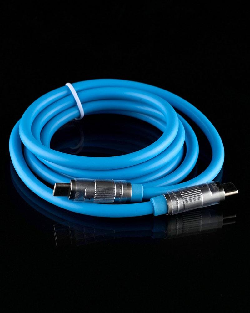 Кабель интерфейсный DC Type-C-Type-C CL-F28B PD 60W 1,2 м Blue (36984) - фото 3
