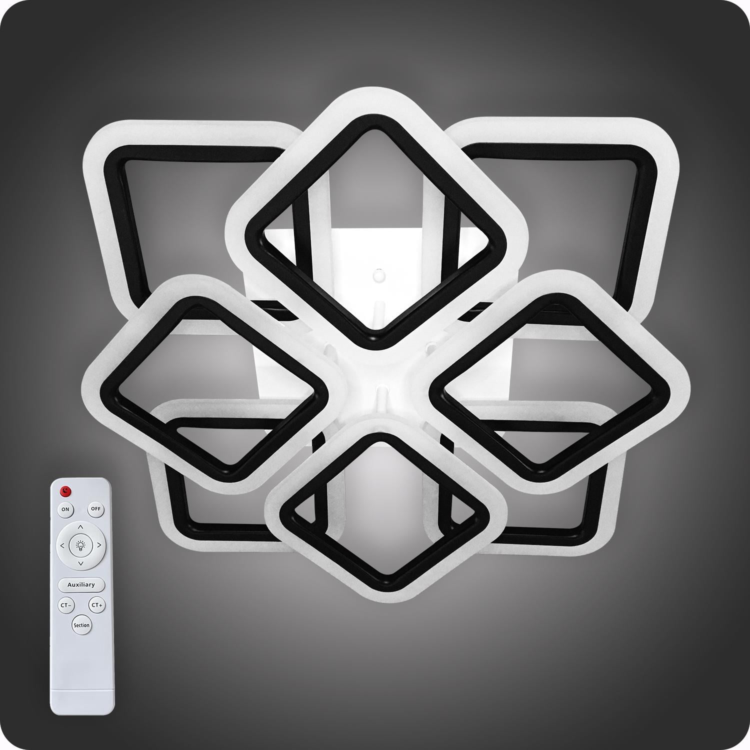 Люстра светодиодная 517 Dlight с пультом 80 Вт Черный (02036)