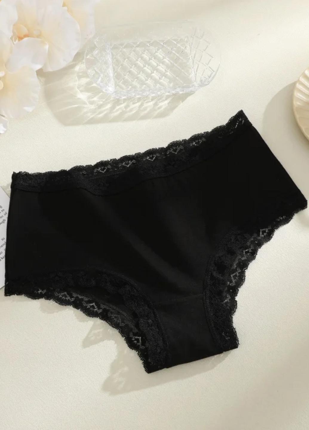 Трусики сліпи жіночі бавовняні з мереживом Comfort Inspiration L Чорний (1954-46-02) - фото 6