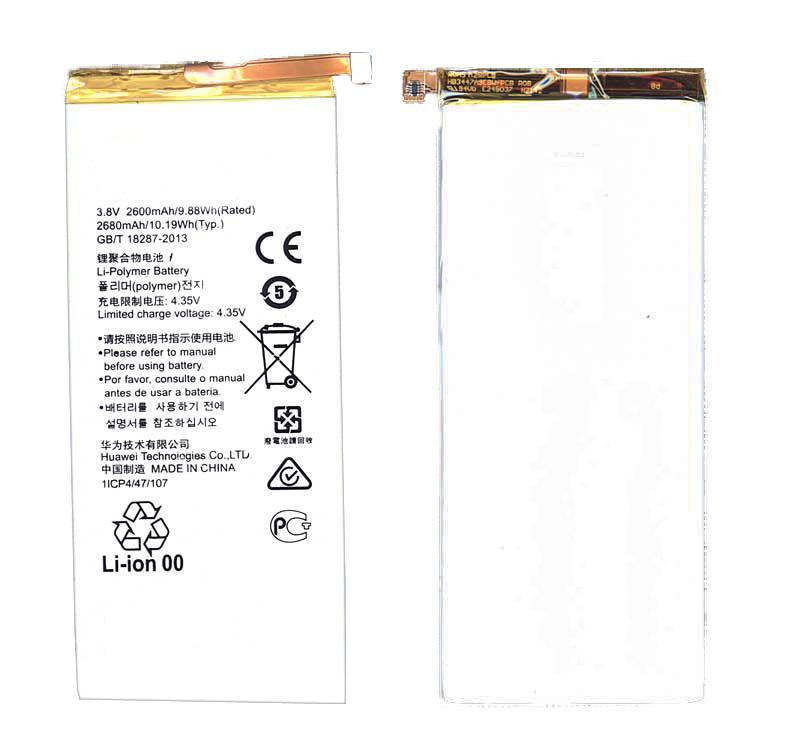 Аккумулятор для смартфона Huawei HB3447A9EBW Ascend P8 3,8V 2600 mAh 9,88 Wh White