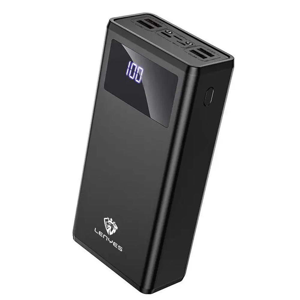 Повербанк Lenyes PX591 50000 mAh Lightning Type-C 4USB Черный (107.01)