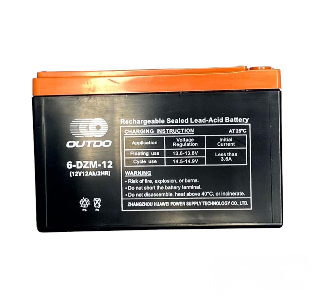 Батарея тягова Оutdo 12V 12Ah 6-DZF-12 аккумуляторна Батарея тягова Оutdo 12V 12Ah 6-DZF-12 аккумуляторна