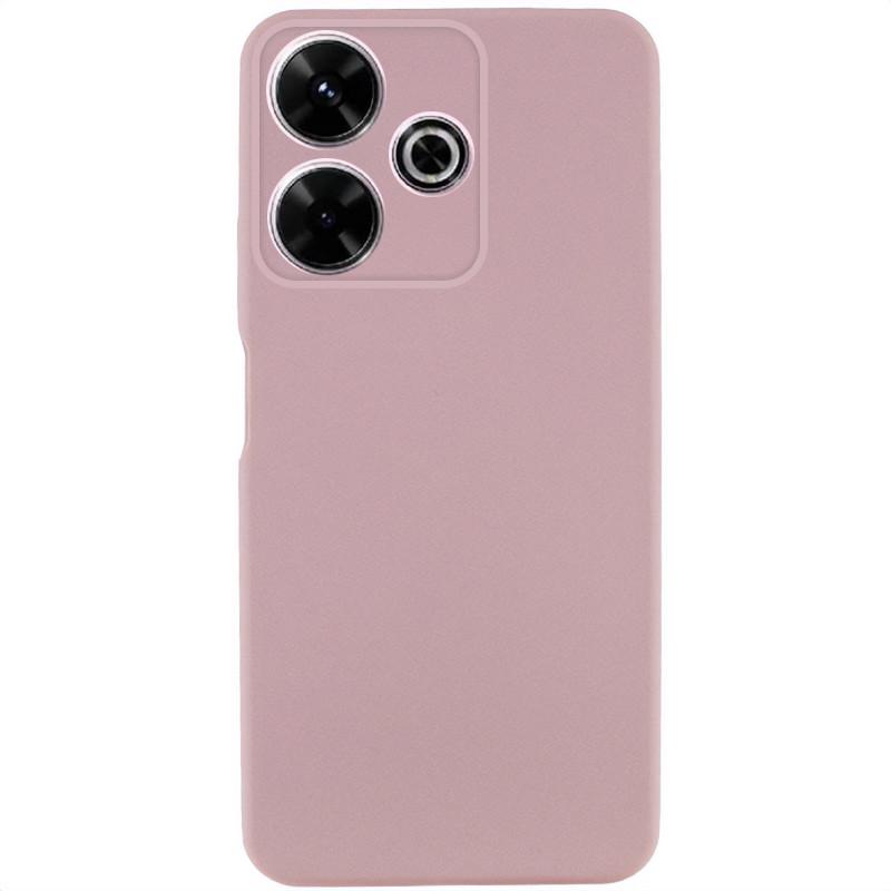 Противоударный чехол TPU GETMAN Liquid Silk Full Camera для Xiaomi Redmi 13 4G / Poco M6 4G Розовый / Pink Sand