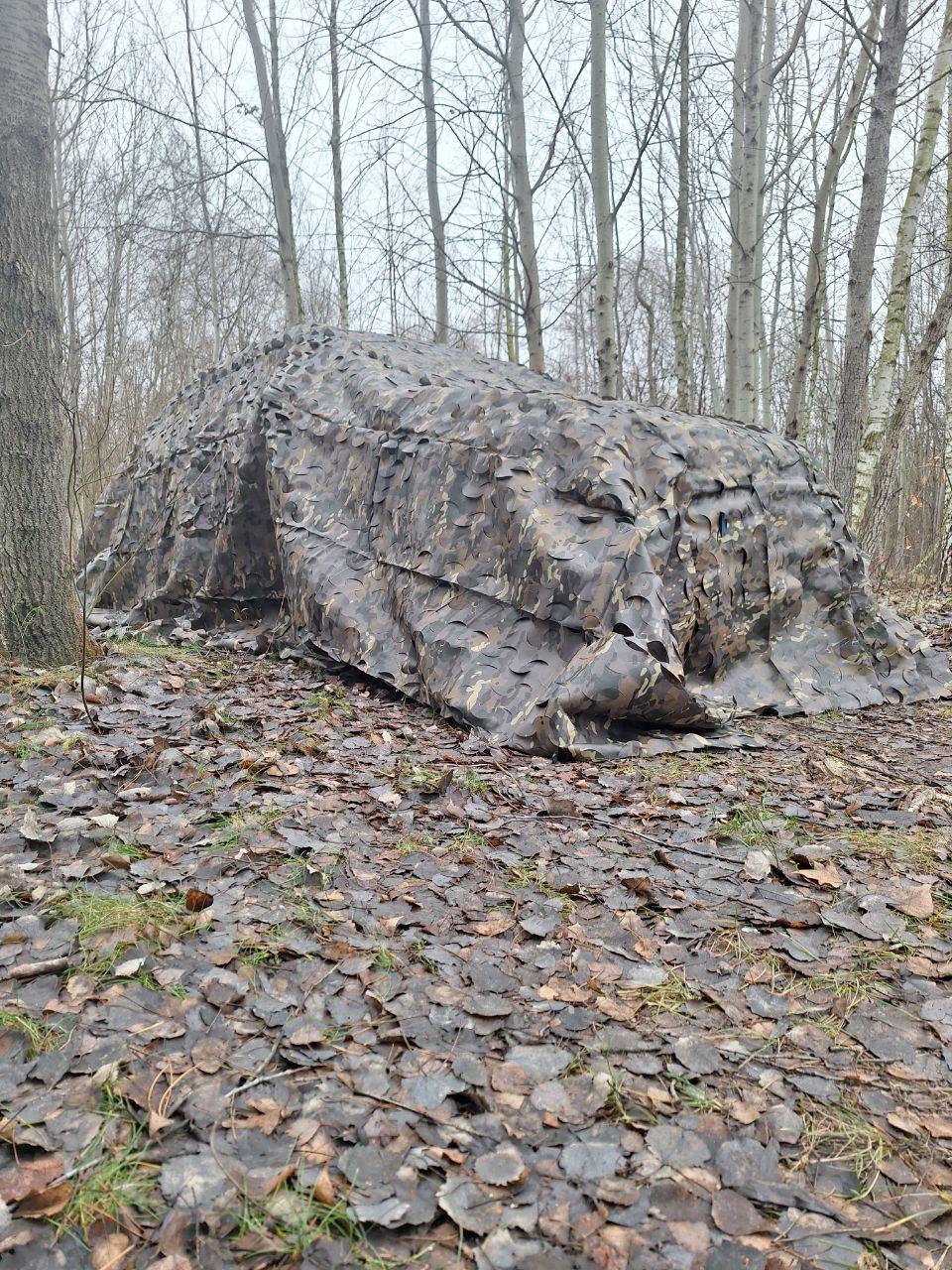 Маскувальна сітка 6х5 м 30 кв. м Темно-сірий бруд (20869957)