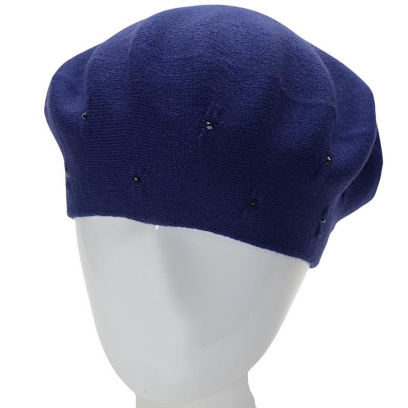 Берет женский двойной Novita Чили one size Синий (284256)