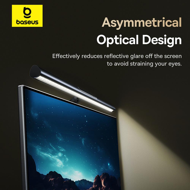 Лампа на монітор BASEUS i-wok 3 Series Asymmetric Light Magnetic Screen Light L10068500111-00 Black - фото 11