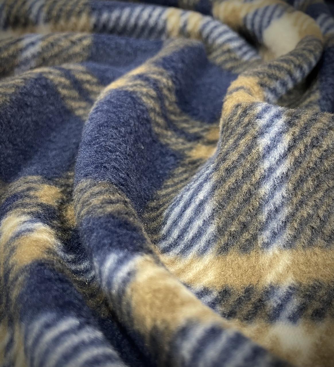 Ткань флис в клетку Синий (24478903) - фото 2 Ткань флис в клетку Синий (24478903) - фото 2