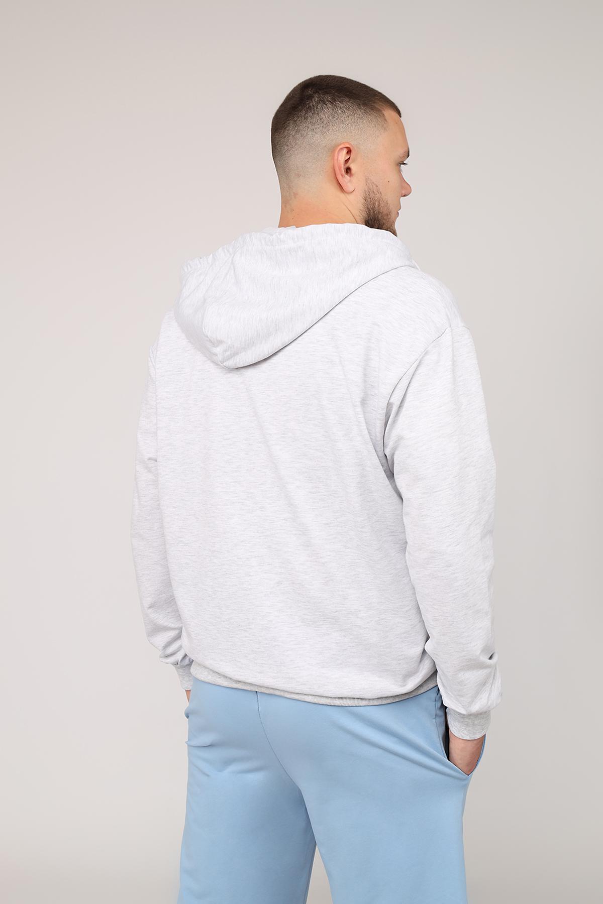 Толстовка на молнии мужская ЦБ-00266208 р. 52 Светло-серый (SKT001035287) - фото 5 Толстовка на молнии мужская ЦБ-00266208 р. 52 Светло-серый (SKT001035287) - фото 5