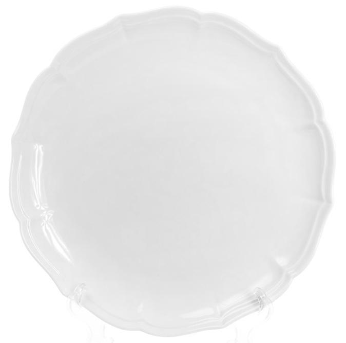 Набор фарфоровых обеденных тарелок White Prince-2 Ø 25 см 3 шт. Белый (BD-558-509)