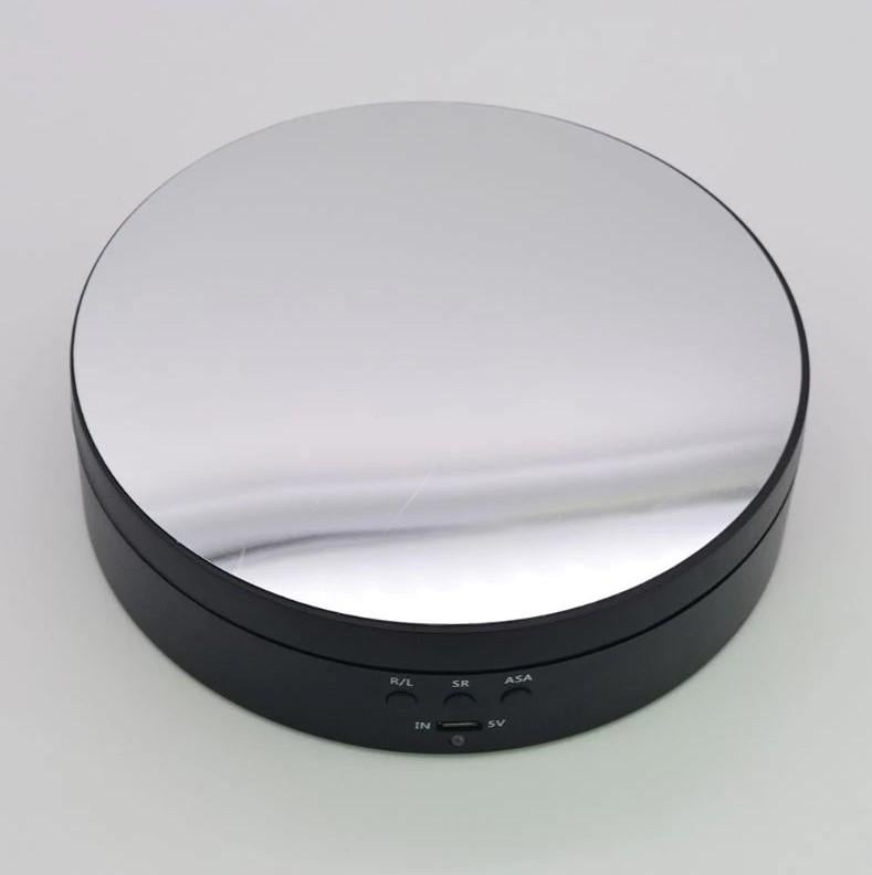 Столик поворотний демонстраційний з дзеркалом 138 мм Чорний