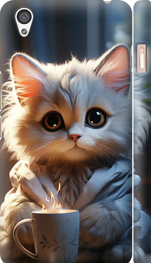 Чехол на OnePlus X White cat (5646m-385-42517)