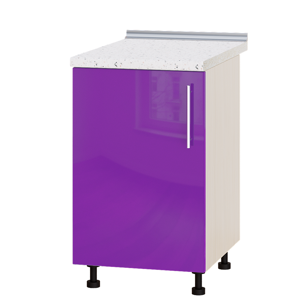 Шафа нижня Еверест Модерн модуль Низ Н83-500 50х47х85 см Бузковий глянець/Дуб Молочний (05437)