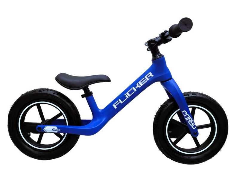 Беговел Corso нейлоновая рама нейлоновая вилка колеса надувные 12" Синий (FL-3034-15)